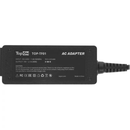 Блок питания TopOn для монитора Acer,Asus, Viewsonic 19V 2.1A 40W черный Блок питания TopOn для монитора Acer,Asus, Viewsonic 19V 2.1A 40W черный