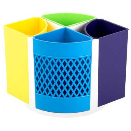 Подставка-органайзер д/канц.мелочей Attache Bright Colours 6отд вращ ассорт