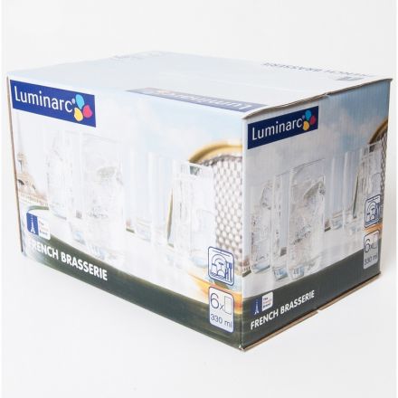 Набор стаканов ФРАНЦУЗСКИЙ РЕСТОРАНЧИК 330мл высокие 6шт/уп (H9369) Набор стаканов ФРАНЦУЗСКИЙ РЕСТОРАНЧИК 330мл высокие 6шт/уп (H9369)