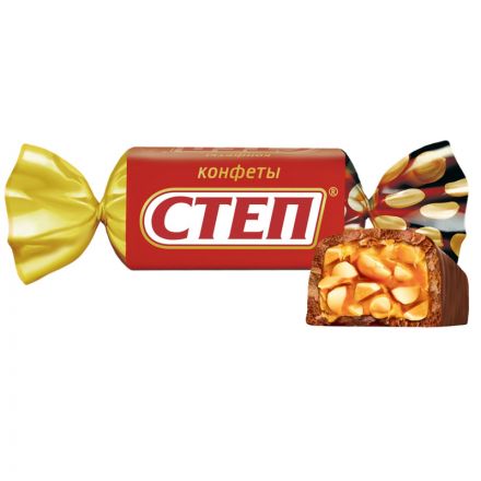 Конфеты шоколадные Степ Золотой с орехом 174г Конфеты шоколадные Степ Золотой с орехом 174г
