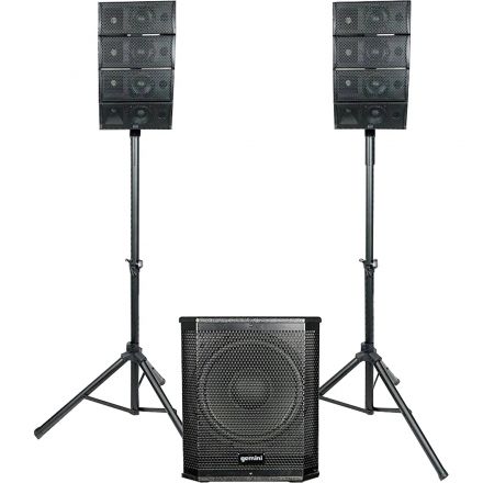 Комплект звуковой Gemini LRX-448, 600Вт, 2 кол + сабвуфер, стойки (2 места) Комплект звуковой Gemini LRX-448, 600Вт, 2 кол + сабвуфер, стойки (2 места)