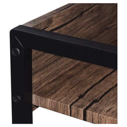 Стол на металлокаркасе BRABIX "LOFT CD-003", 640х420х840 мм, цвет морёный дуб, 641215 Стол на металлокаркасе BRABIX "LOFT CD-003", 640х420х840 мм, цвет морёный дуб, 641215