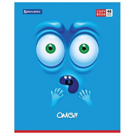 Тетрадь А5, 48 л., BRAUBERG, скоба, клетка, обложка картон, МОРДАШКА, 402045 Тетрадь А5, 48 л., BRAUBERG, скоба, клетка, обложка картон, МОРДАШКА, 402045