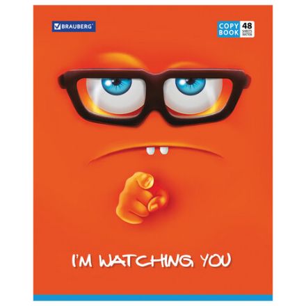 Тетрадь А5, 48 л., BRAUBERG, скоба, клетка, обложка картон, МОРДАШКА, 402045 Тетрадь А5, 48 л., BRAUBERG, скоба, клетка, обложка картон, МОРДАШКА, 402045