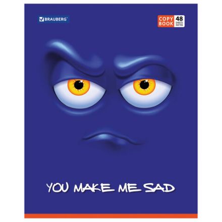 Тетрадь А5, 48 л., BRAUBERG, скоба, клетка, обложка картон, МОРДАШКА, 402045 Тетрадь А5, 48 л., BRAUBERG, скоба, клетка, обложка картон, МОРДАШКА, 402045