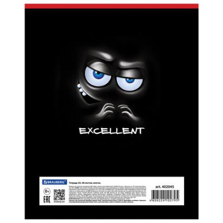 Тетрадь А5, 48 л., BRAUBERG, скоба, клетка, обложка картон, МОРДАШКА, 402045 Тетрадь А5, 48 л., BRAUBERG, скоба, клетка, обложка картон, МОРДАШКА, 402045