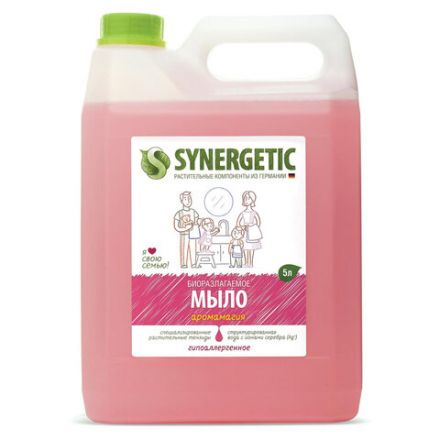 Мыло жидкое 5 л SYNERGETIC, "Аромамагия" гипоаллергенное, биоразлагаемое, ЭКО, 105504