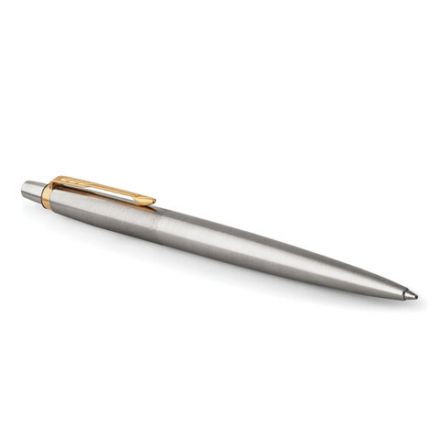 Ручка шариковая PARKER "Jotter Core Stainless Steel GT", корпус серебро, позолота, синяя, 1953182 Ручка шариковая PARKER "Jotter Core Stainless Steel GT", корпус серебро, позолота, синяя, 1953182