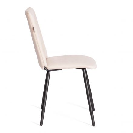 Стул обеденный La Rousse NEW, велюр, серый/черный, 29, 45x55x93 см