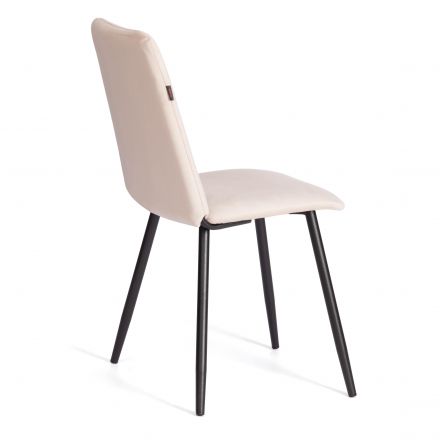 Стул обеденный La Rousse NEW, велюр, серый/черный, 29, 45x55x93 см