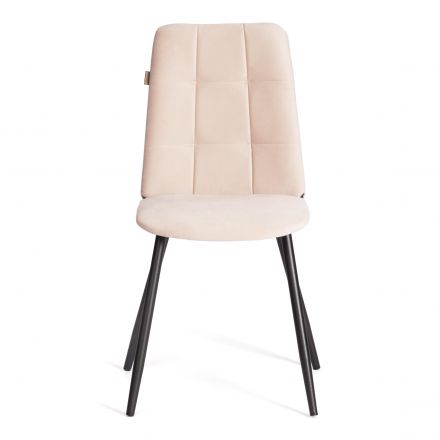 Стул обеденный La Rousse NEW, велюр, серый/черный, 29, 45x55x93 см