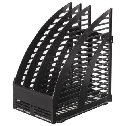 Лоток вертикальный для бумаг STAFF, 245х165х285 мм, 3 отделения, сетчатый, сборный, черный, 237293 Лоток вертикальный для бумаг STAFF, 245х165х285 мм, 3 отделения, сетчатый, сборный, черный, 237293