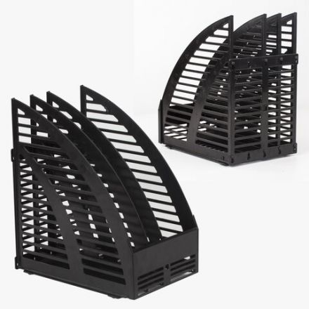 Лоток вертикальный для бумаг STAFF, 245х165х285 мм, 3 отделения, сетчатый, сборный, черный, 237293 Лоток вертикальный для бумаг STAFF, 245х165х285 мм, 3 отделения, сетчатый, сборный, черный, 237293