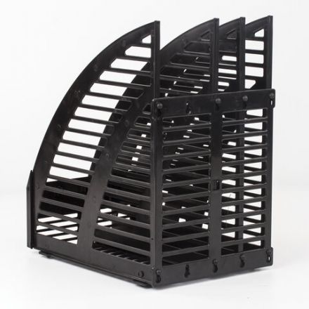 Лоток вертикальный для бумаг STAFF, 245х165х285 мм, 3 отделения, сетчатый, сборный, черный, 237293 Лоток вертикальный для бумаг STAFF, 245х165х285 мм, 3 отделения, сетчатый, сборный, черный, 237293