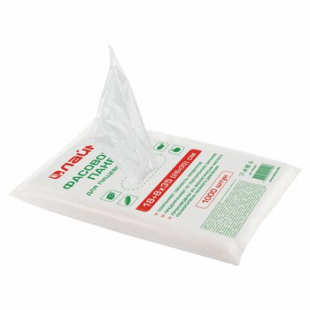 Пакеты фасовочные 18+8х35 (26х35) КОМПЛЕКТ 1000 шт., ПНД, 7 мкм, евроупаковка, LAIMA, 605961 Пакеты фасовочные 18+8х35 (26х35) КОМПЛЕКТ 1000 шт., ПНД, 7 мкм, евроупаковка, LAIMA, 605961