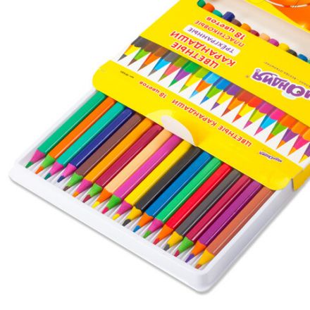 Карандаши цветные ЮНЛАНДИЯ "КАРНАВАЛ", 18 цветов, трехгранные, грифель 3 мм, 181685 Карандаши цветные ЮНЛАНДИЯ "КАРНАВАЛ", 18 цветов, трехгранные, грифель 3 мм, 181685