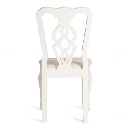 Стул - Афродита/ Aphrodite дерево гевея, 46х54х99см, Ivory white, ткань кремовая с рисунком (А04) Стул - Афродита/ Aphrodite дерево гевея, 46х54х99см, Ivory white, ткань кремовая с рисунком (А04)