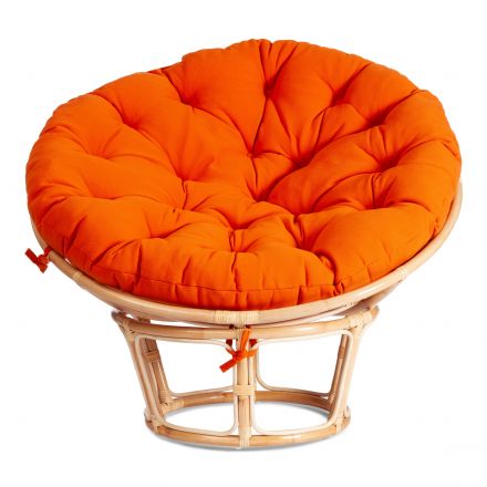 Кресло Папасан Эко/Papasan Eco P115-1SP STD /c подушкой, ремешками/ диаметр подушки 122см, 115х101х92см, натуральный, ткань оранжевый, с 23 Кресло Папасан Эко/Papasan Eco P115-1SP STD /c подушкой, ремешками/ диаметр подушки 122см, 115х101х92см, натуральный, ткань оранжевый, с 23