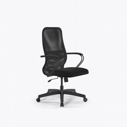 Кресло Sit 8 B2-8K - X1+UMF(X1) /Uh00/Wh00/K3bL(M09.B02.G15.W01) Тем.серый-Черный