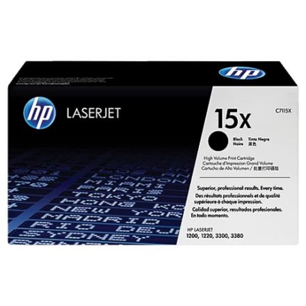 Картридж лазерный HP (C7115X) LaserJet 1200/3300/3380, №15X, оригинальный, ресурс 3500 страниц