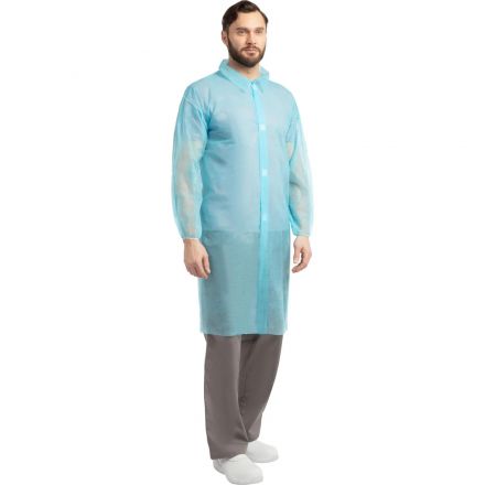 Халат на липучках 20гр/м2 р.XL, голубой (10шт/упак),арт.406-878-006,к Халат на липучках 20гр/м2 р.XL, голубой (10шт/упак),арт.406-878-006,к