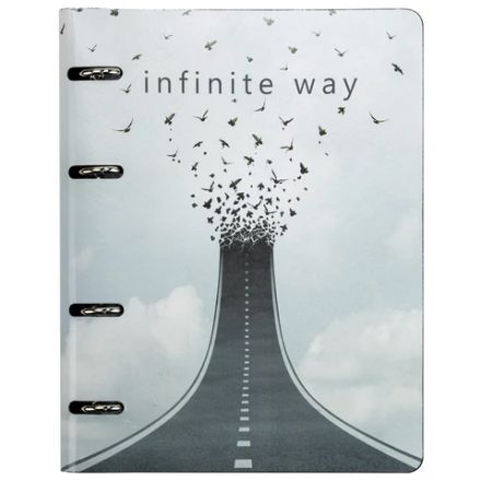 Тетрадь на кольцах А5 (180х220 мм), 80 листов, под кожу, клетка, BRAUBERG VISTA, Infinite way, 112132 Тетрадь на кольцах А5 (180х220 мм), 80 листов, под кожу, клетка, BRAUBERG VISTA, Infinite way, 112132