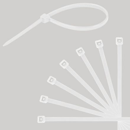 Стяжки (хомуты) нейлоновые сверхпрочные НАБОР 150 шт. (2,5х100/150 мм; 3,6х200 мм), белые, SONNEN, 607927 Стяжки (хомуты) нейлоновые сверхпрочные НАБОР 150 шт. (2,5х100/150 мм; 3,6х200 мм), белые, SONNEN, 607927