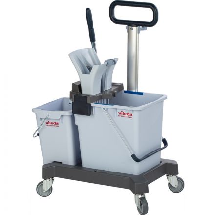 Тележка Vileda УльтраСпид Про ведра 25л+10л на платформе с тр.ручкой 147209 Тележка Vileda УльтраСпид Про ведра 25л+10л на платформе с тр.ручкой 147209