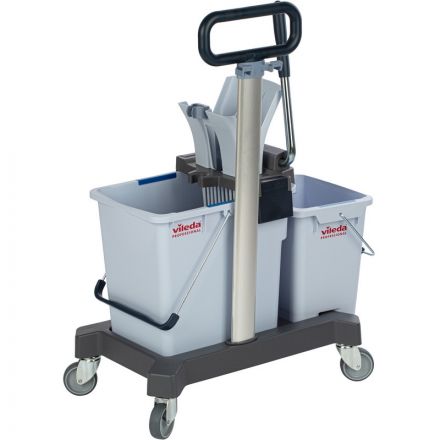 Тележка Vileda УльтраСпид Про ведра 25л+10л на платформе с тр.ручкой 147209 Тележка Vileda УльтраСпид Про ведра 25л+10л на платформе с тр.ручкой 147209