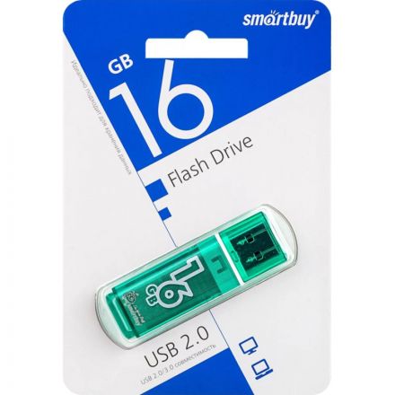 Флеш-память SmartBuy Glossy series 16 Gb USB 2.0 зеленая Флеш-память SmartBuy Glossy series 16 Gb USB 2.0 зеленая