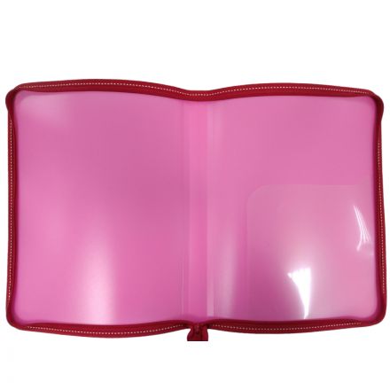 Папка-конверт на молнии КОМУС A4 розовая 0.5 мм Папка-конверт на молнии КОМУС A4 розовая 0.5 мм