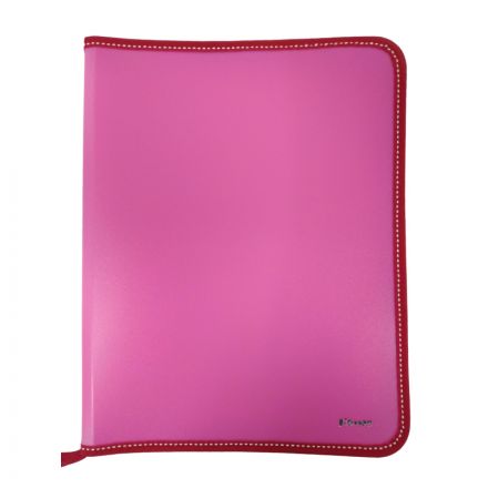 Папка-конверт на молнии КОМУС A4 розовая 0.5 мм Папка-конверт на молнии КОМУС A4 розовая 0.5 мм