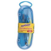 Готовальня ЮНЛАНДИЯ, 2 предмета: пластиковый циркуль 120 мм, грифель, пенал, 210656 Готовальня ЮНЛАНДИЯ, 2 предмета: пластиковый циркуль 120 мм, грифель, пенал, 210656