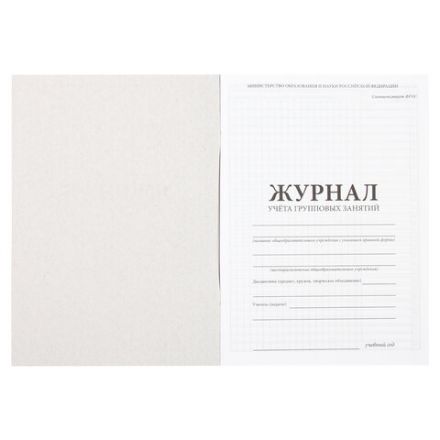 Журнал учёта групповых занятий, 48 л., картон, блок офсет, А4 200х280 мм, STAFF, 130246