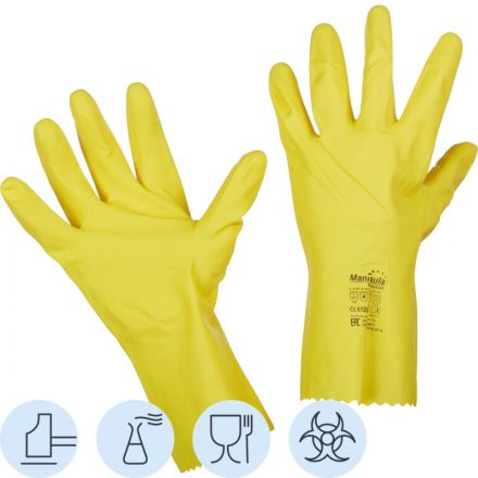 Перчатки Manipula Specialist Блеск L-F-01 из латекса желтые (размер 9-9.5, L)