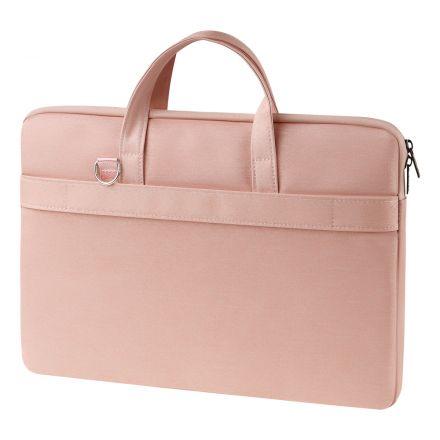 Сумка для ноутбука 15,6" Först "Modern Style", полиэстер, розовый, мягкий подклад, внешнее отделение