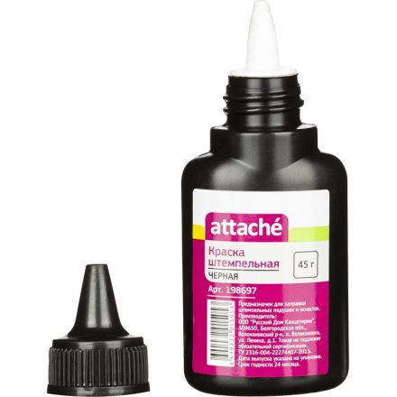 Краска штемпельная Attache черная на водной основе 45 г