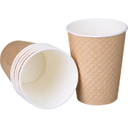 Стакан одноразовый бум двухслойный d-90мм 300мл Waffle Craft (25шт/уп)