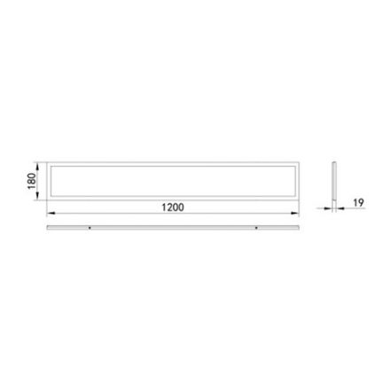 Светильник светодиодный универсальный с драйвером ЭРА 6500 К,1200x180x19, 40 Вт, прозрачный, SPO-7-40-6K-P, Б0026973