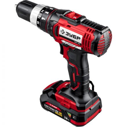 Дрель-шуруповерт аккум. ударн. ЗУБР Мастер 18В, 2х2.0Ач, 40Нм (ДШУ-185-22) Дрель-шуруповерт аккум. ударн. ЗУБР Мастер 18В, 2х2.0Ач, 40Нм (ДШУ-185-22)