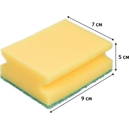 Губки для мытья посуды Paclan Practi поролоновые 90x70x50 мм 2 штуки в упаковке Губки для мытья посуды Paclan Practi поролоновые 90x70x50 мм 2 штуки в упаковке