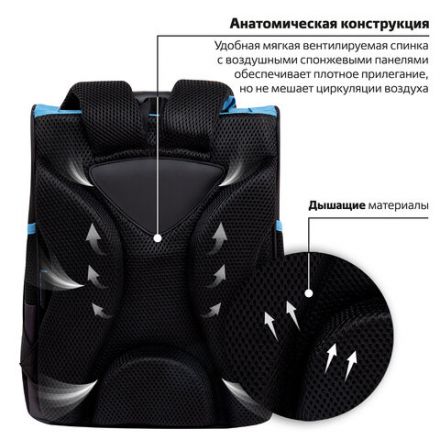 Ранец ПИФАГОР BASIC, 1 отделение, 3 кармана, эргономичная спинка, "Angry shark", 35х28х18 см, 272044 Ранец ПИФАГОР BASIC, 1 отделение, 3 кармана, эргономичная спинка, "Angry shark", 35х28х18 см, 272044