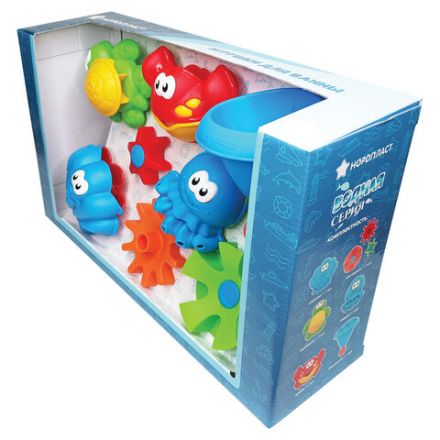 Игрушки для ванны в наборе, пластиковые, 6 шт., НОРДПЛАСТ, 741 Игрушки для ванны в наборе, пластиковые, 6 шт., НОРДПЛАСТ, 741