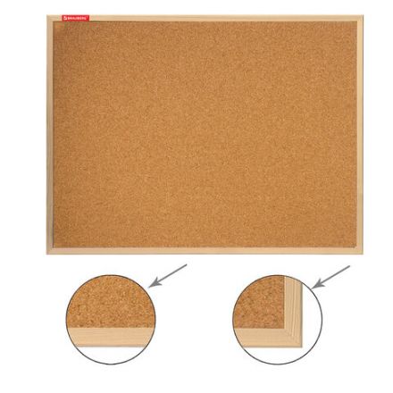 Доска пробковая для объявлений 90х120 см, деревянная рамка, ГАРАНТИЯ 10 ЛЕТ, РОССИЯ, BRAUBERG, 236861 Доска пробковая для объявлений 90х120 см, деревянная рамка, ГАРАНТИЯ 10 ЛЕТ, РОССИЯ, BRAUBERG, 236861