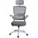 Кресло GRAMBER C16, серое+белый пластик