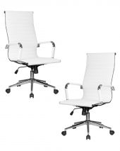 Набор 2 шт Офисное кресло для руководителей DOBRIN CLARK SIMPLE, белый