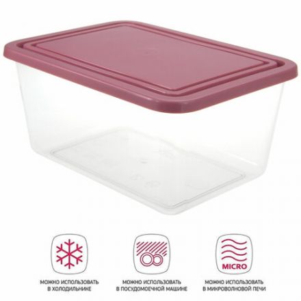 Контейнер 2 л, с крышкой, герметичный, универсальный, хранение и СВЧ, 10х15х20,5 см, IDEA, М 1453 Контейнер 2 л, с крышкой, герметичный, универсальный, хранение и СВЧ, 10х15х20,5 см, IDEA, М 1453