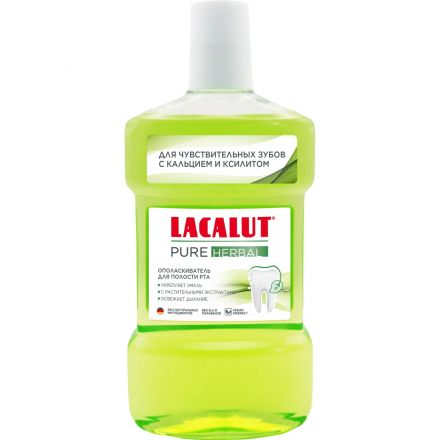 Ополаскиватель для полости рта LACALUT PURE HERBAL, 475 мл