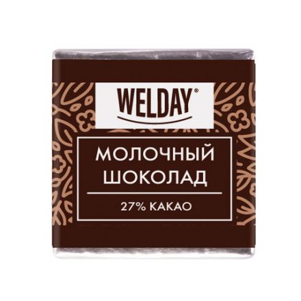 Шоколад порционный высшего качества WELDAY (ВЭЛДЭЙ) "Молочный 27%", 800 г (160 плиток по 5 г), пакет, 622406 Шоколад порционный высшего качества WELDAY (ВЭЛДЭЙ) "Молочный 27%", 800 г (160 плиток по 5 г), пакет, 622406