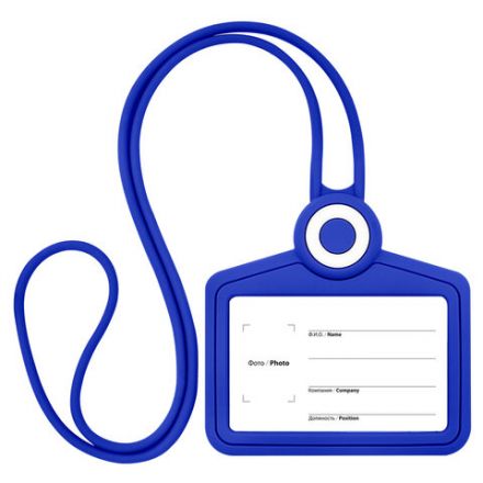 Бейдж горизонтальный для пропуска и ID-карт, СИЛИКОНОВЫЙ, 54х85 мм, шнурок 42 см, синий, BRAUBERG, 238906 Бейдж горизонтальный для пропуска и ID-карт, СИЛИКОНОВЫЙ, 54х85 мм, шнурок 42 см, синий, BRAUBERG, 238906